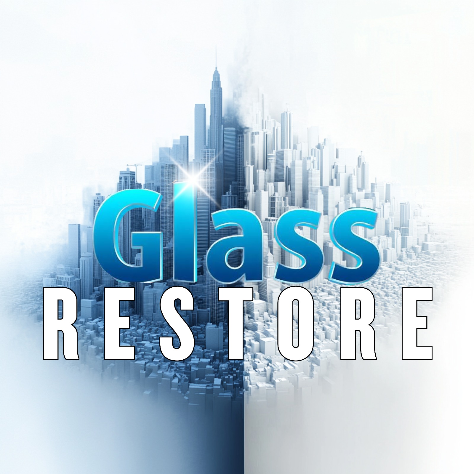 Glass Restore LLC logo, representing eco-friendly glass restoration services for luxury installations.